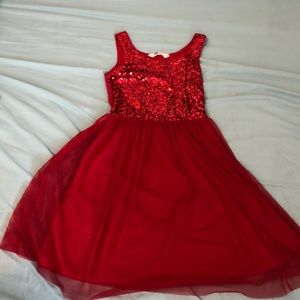 H&M red sequins dress.